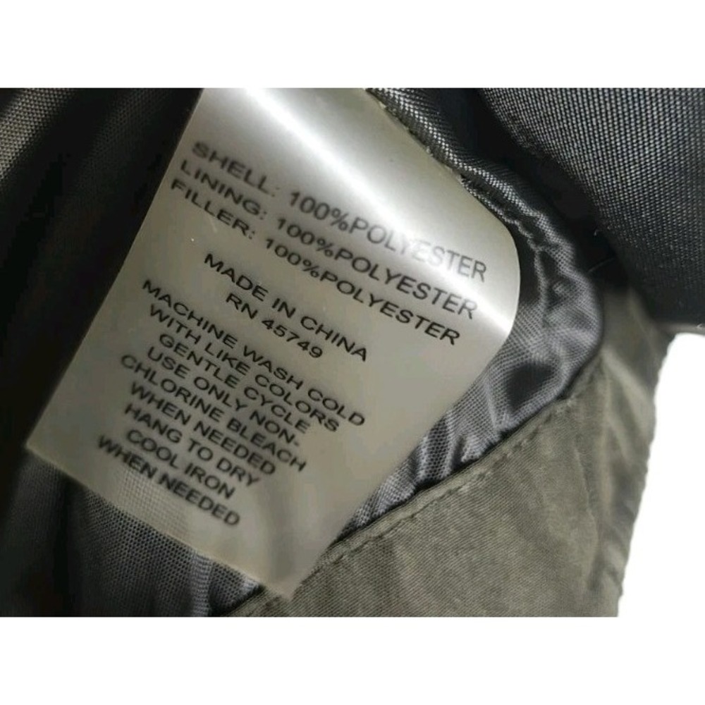 Activology Women's Large Olive Green Quilted Vest Fleece Collar Zip Pockets - Picture 5 of 10